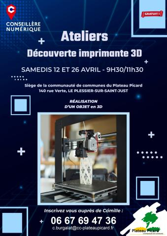 Atelier impri 3D Avril 2025